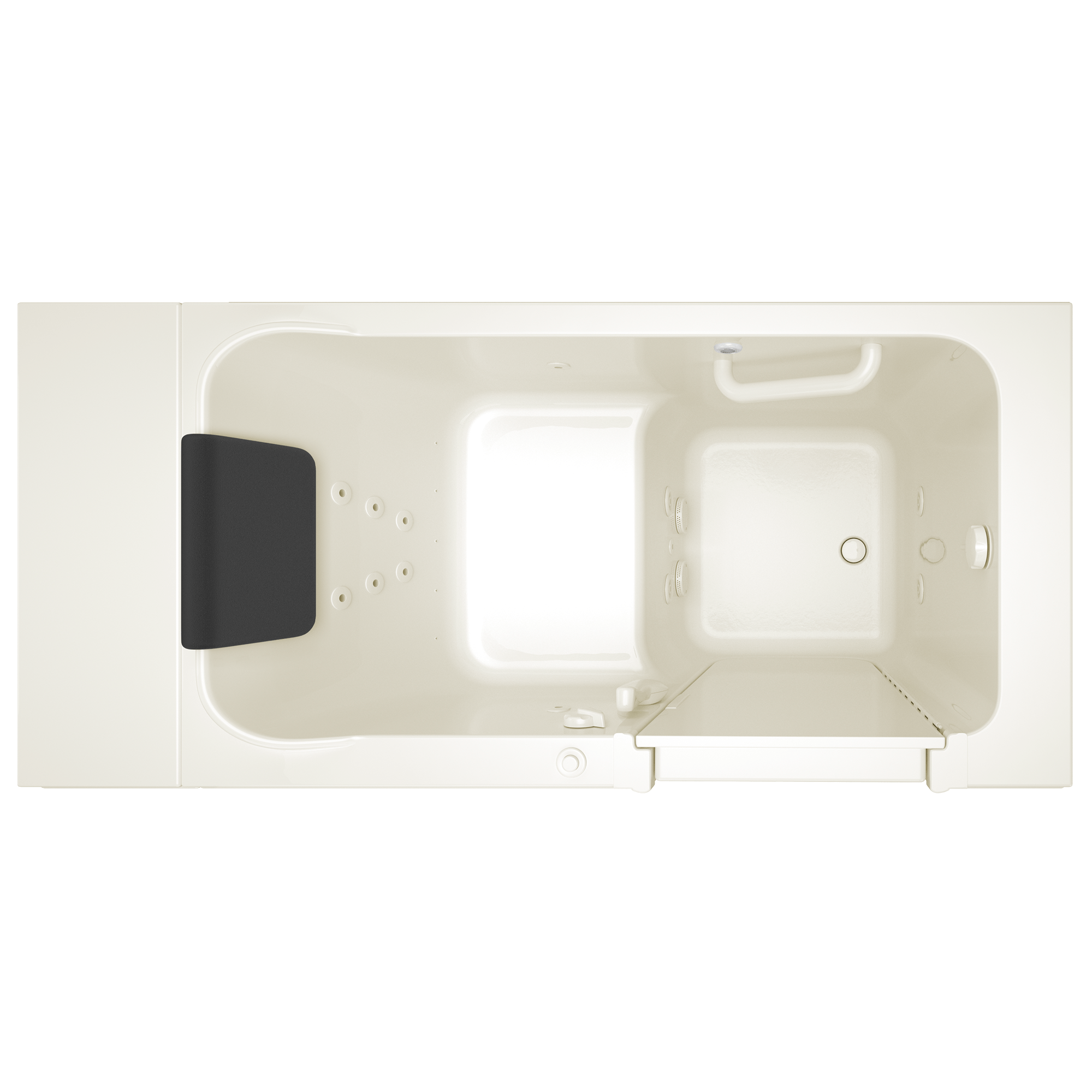 Acrylic Luxury Series 28 x 48-Inch Walk-in Tub With Whirlpool System - Right-Hand Drain